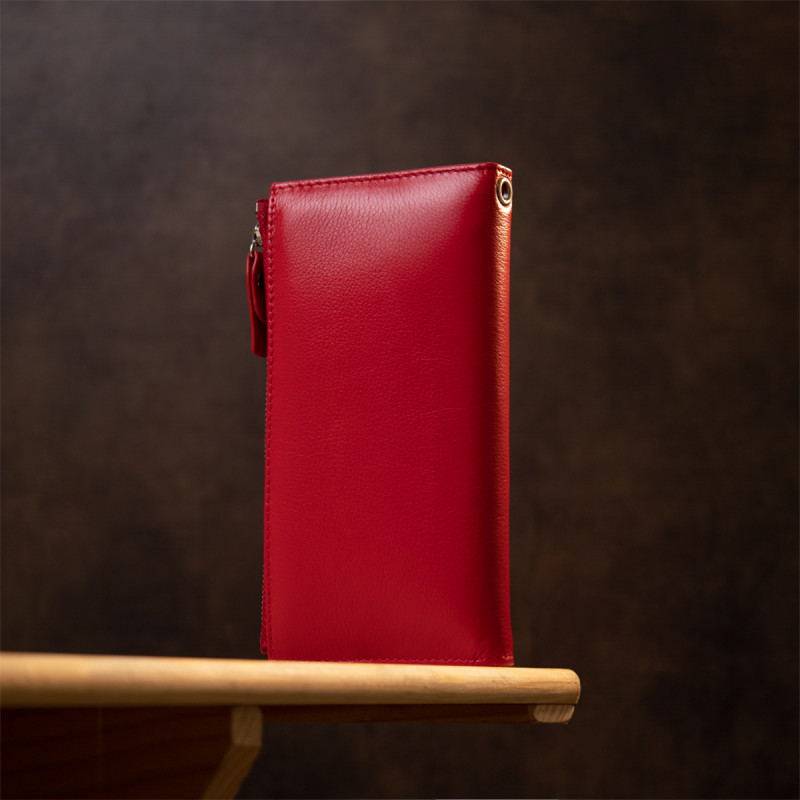 Яркий женский кошелек-клатч ST Leather  Красный