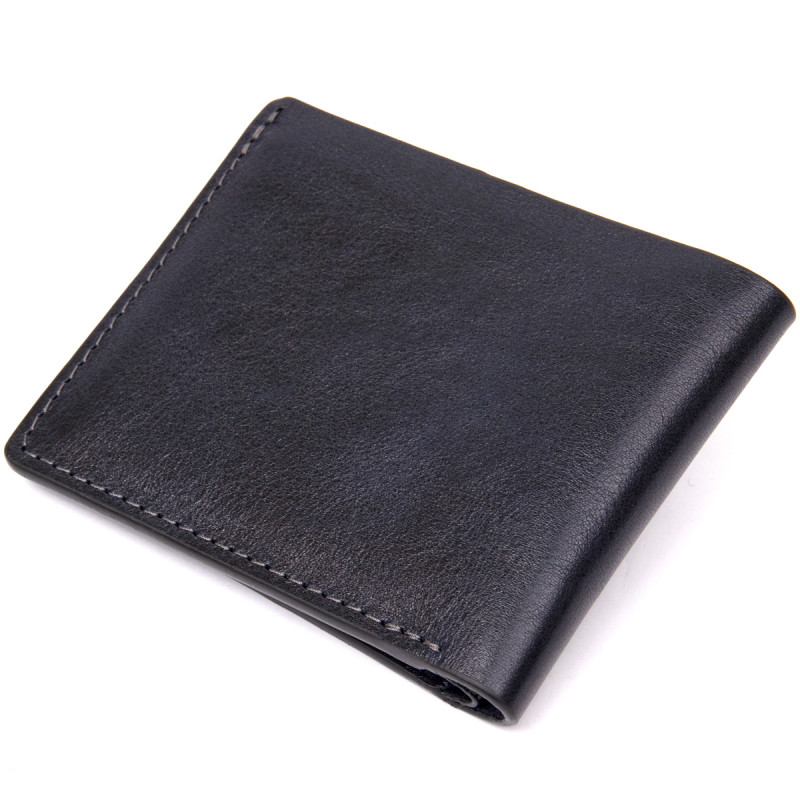 Портмоне з натуральної шкіри GRANDE PELLE Чорний