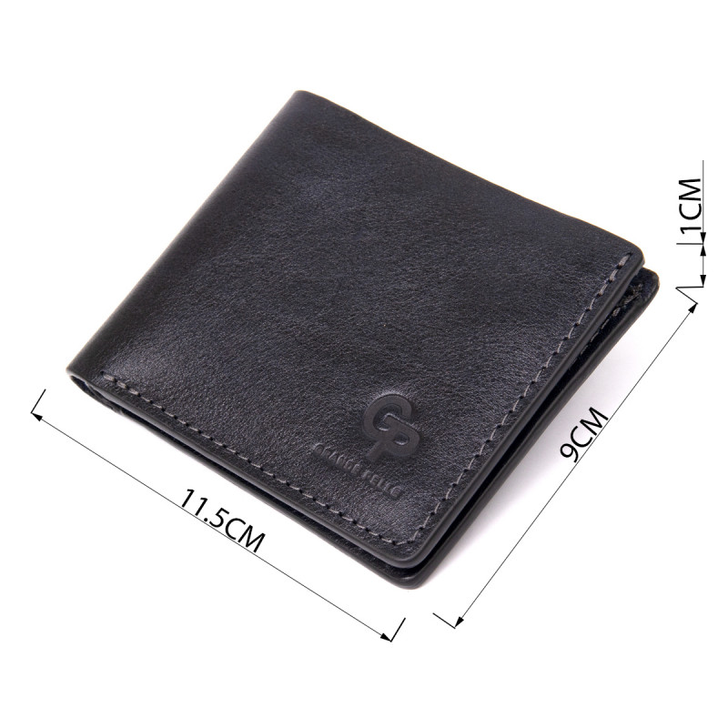 Портмоне з натуральної шкіри GRANDE PELLE Чорний