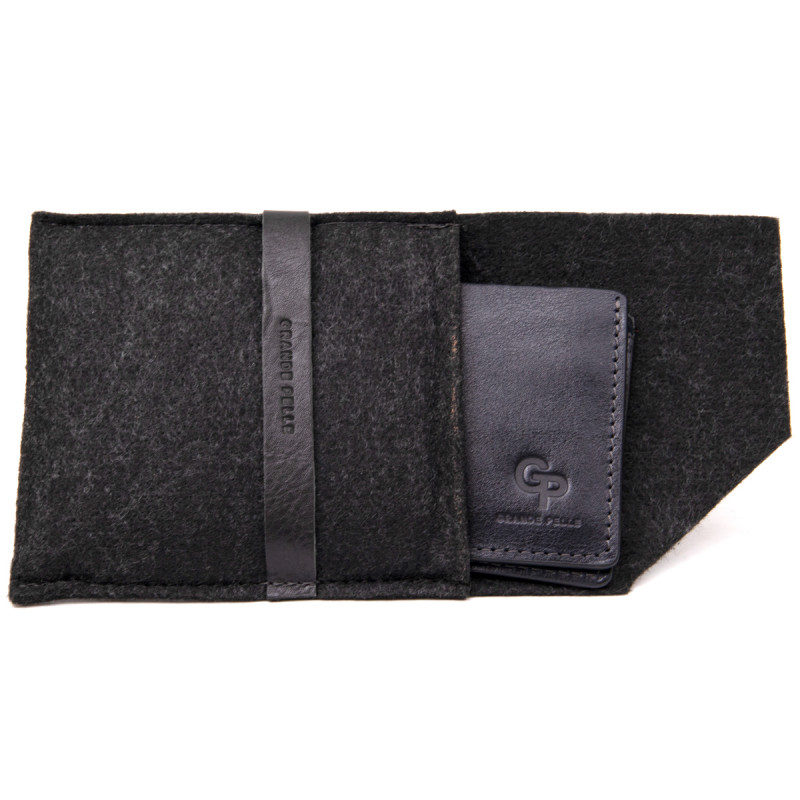 Портмоне з натуральної шкіри GRANDE PELLE Чорний