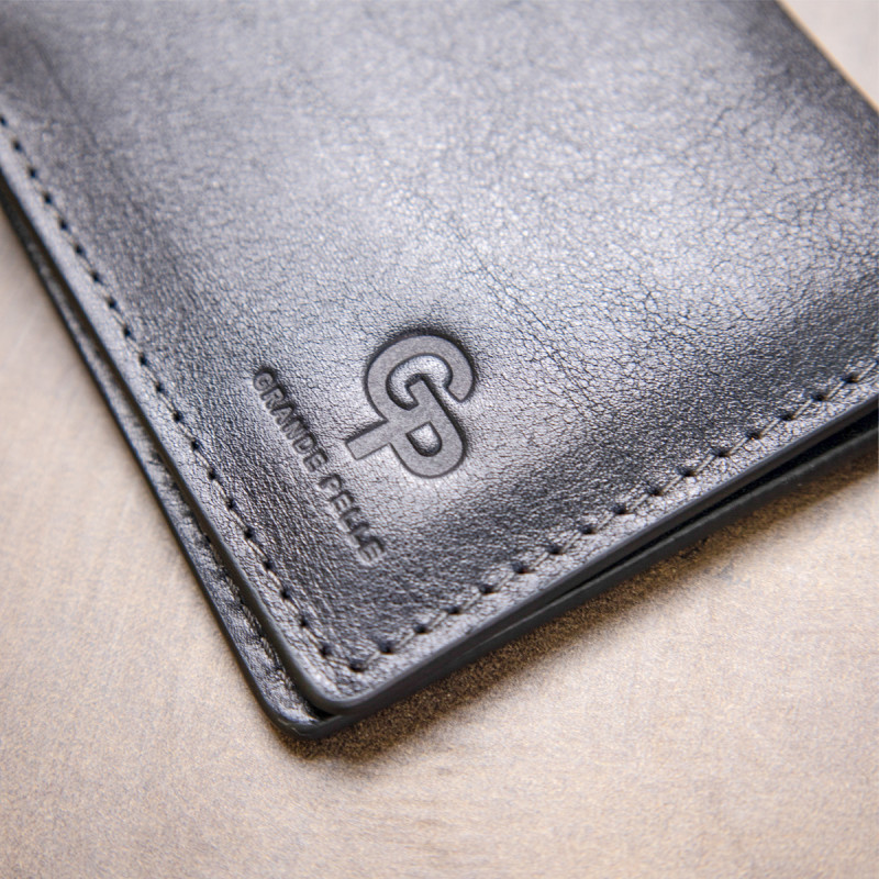 Портмоне з натуральної шкіри GRANDE PELLE Чорний