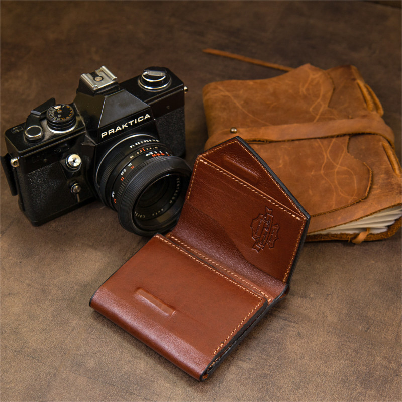 Оригинальное портмоне для мужчин GRANDE PELLE Коричневый