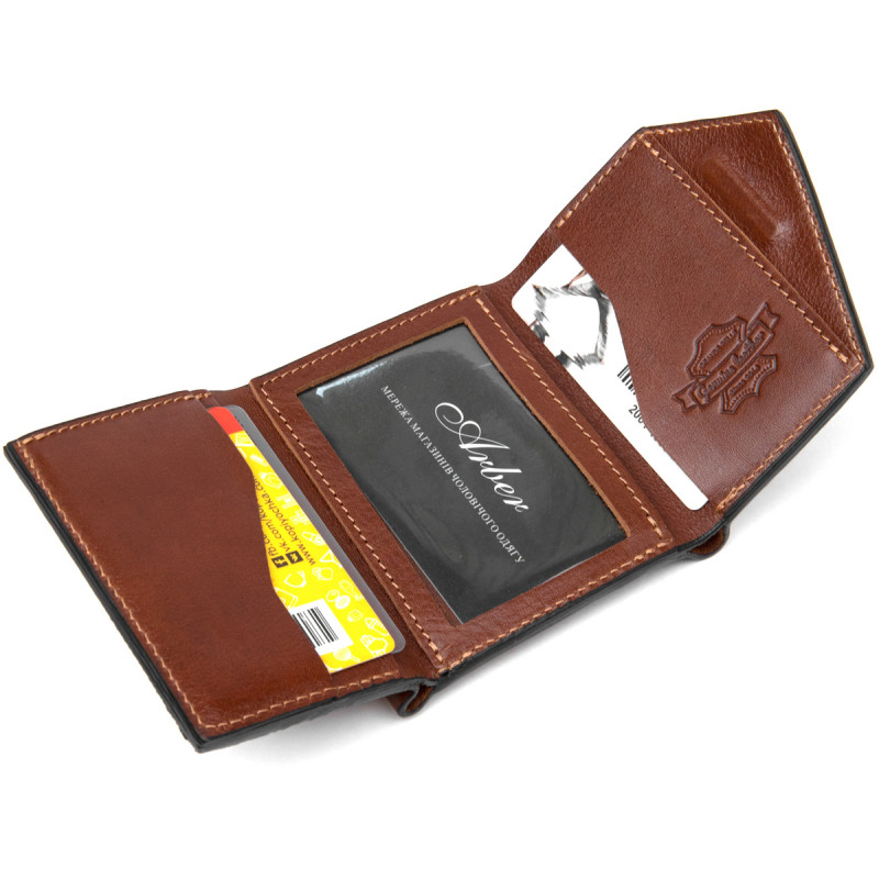 Оригинальное портмоне для мужчин GRANDE PELLE Коричневый