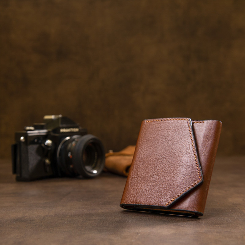 Оригинальное портмоне для мужчин GRANDE PELLE Коричневый