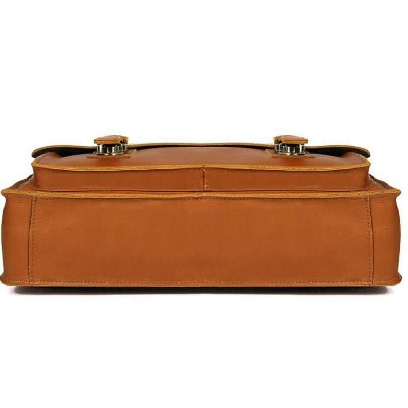 Кожаный портфель матовый Vintage Рыжий
