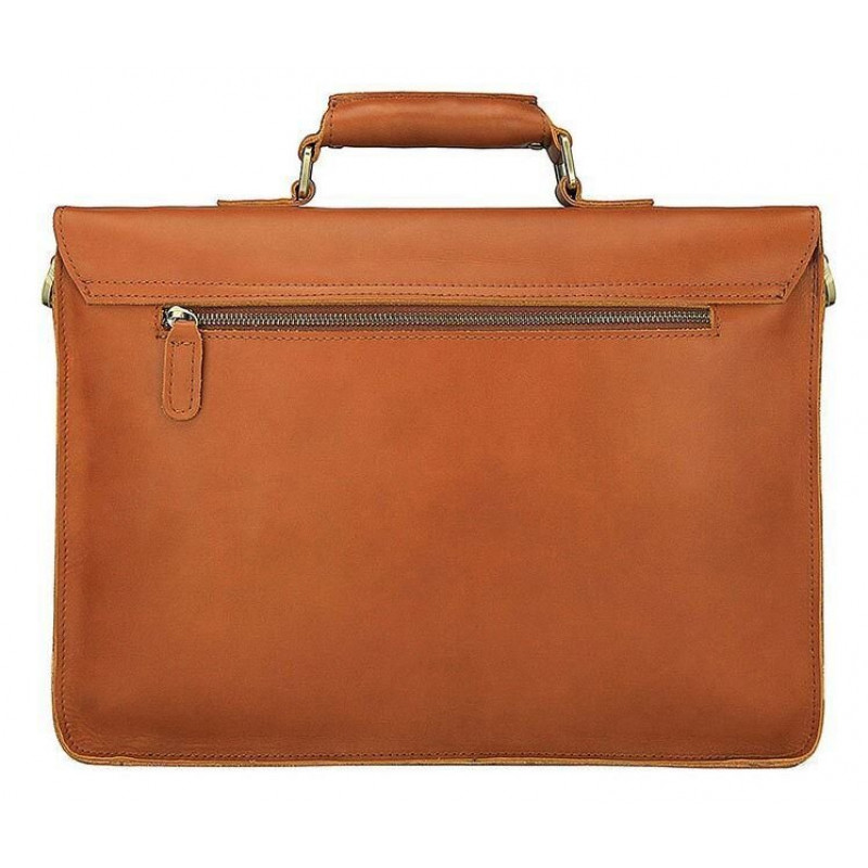Кожаный портфель матовый Vintage Рыжий