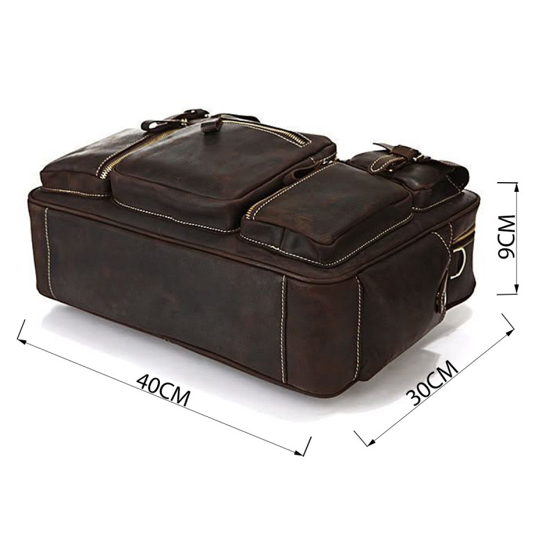 Сумка мужская Vintage в винтажном стиле Коричневая