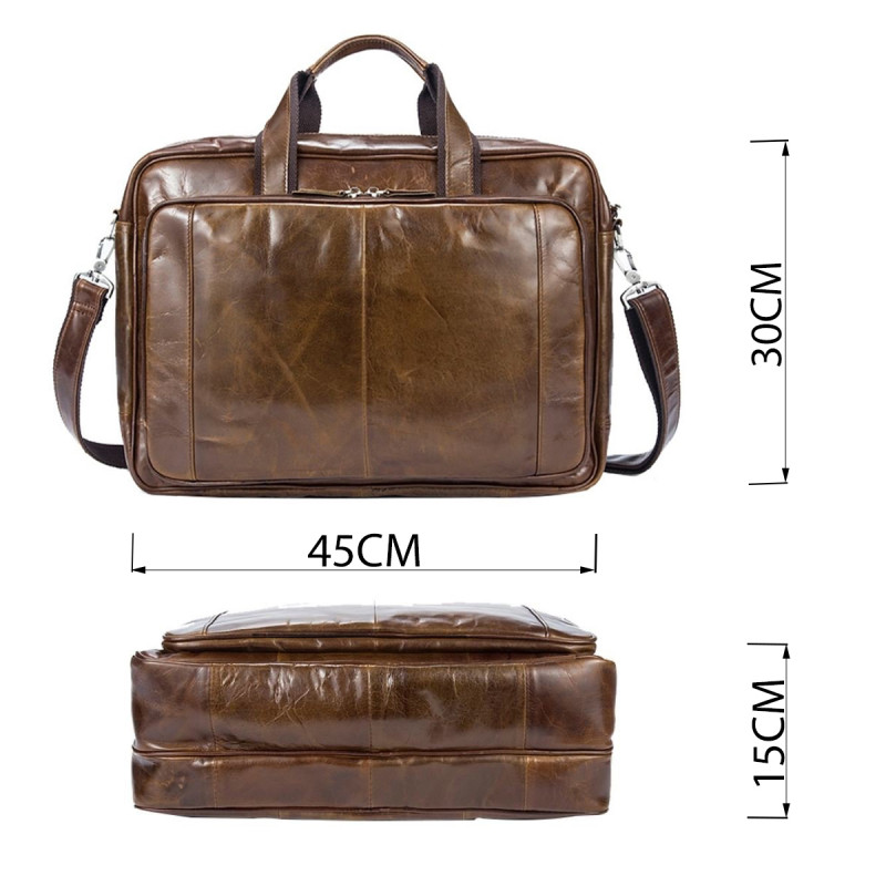 Чоловіча шкіряна сумка Vintage Коричнева