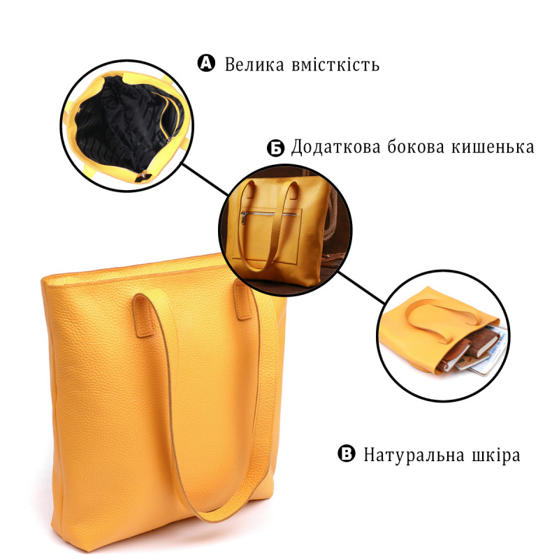 Стильная женская сумка Shvigel Желтый