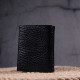 Небольшой кошелек без застежки из натуральной зернистой кожи KARYA Черный