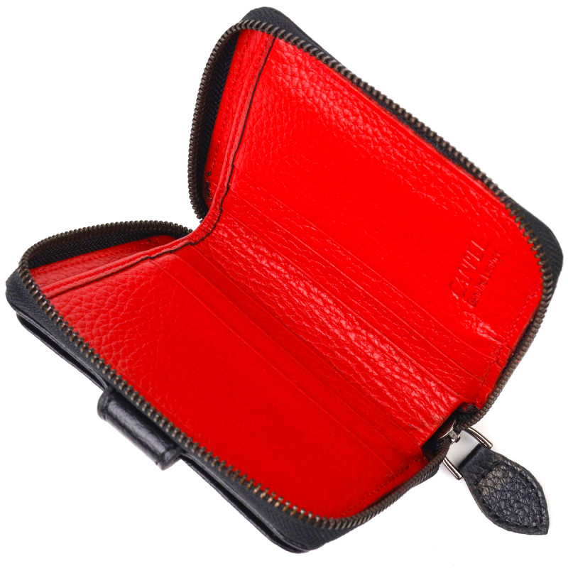 Стильное женское портмоне из натуральной кожи CANPELLINI Черное