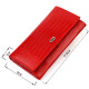 Яскравий гаманець для жінок із натуральної фактурної шкіри CANPELLINI Червоний