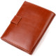 Привлекательный вертикальный мужской бумажник среднего размера из натуральной гладкой кожи CANPELLINI Коричневый