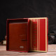 Привлекательный вертикальный мужской бумажник среднего размера из натуральной гладкой кожи CANPELLINI Коричневый
