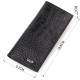 Привлекательный вертикальный мужской бумажник из натуральной кожи с тиснением под крокодила CANPELLINI Черный