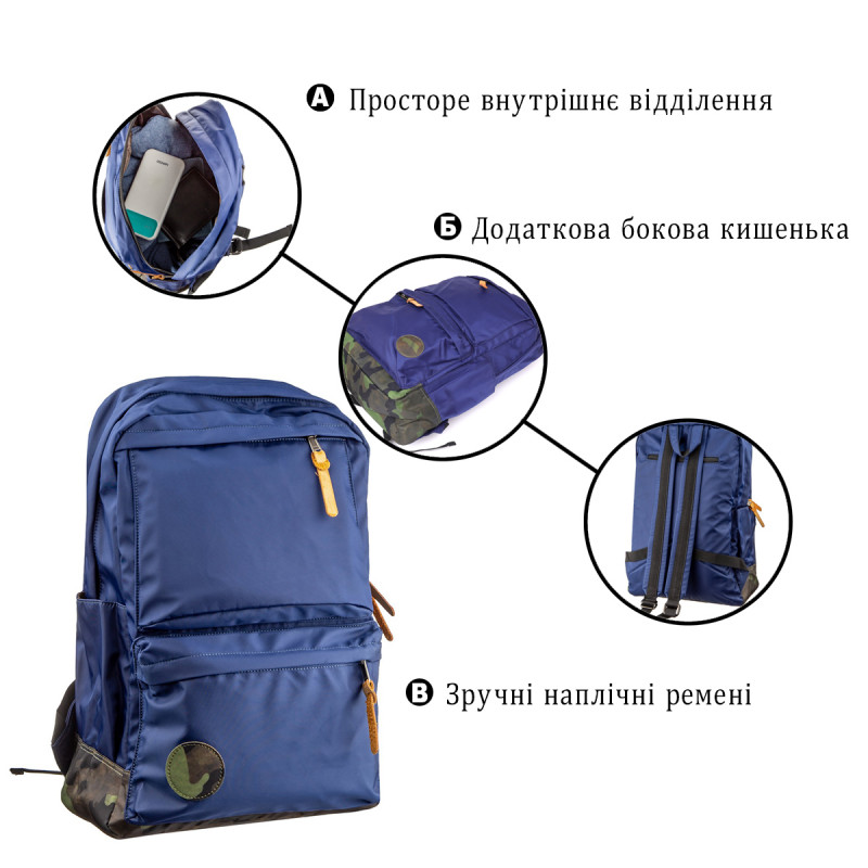 Рюкзак нейлоновый Vintage Синий