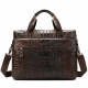 Сумка для ноутбука с тиснением под рептилию Vintage Коричневая