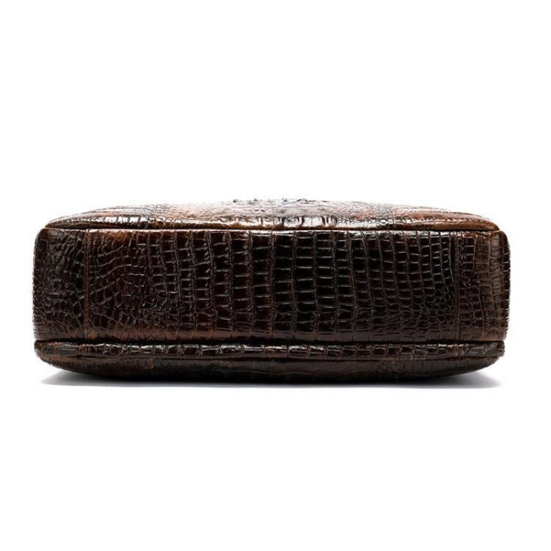 Сумка для ноутбука с тиснением под рептилию Vintage Коричневая