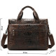Сумка для ноутбука с тиснением под рептилию Vintage Коричневая