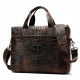 Сумка для ноутбука с тиснением под рептилию Vintage Коричневая