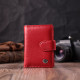 Вместительная визитница из натуральной кожи ST Leather Красный