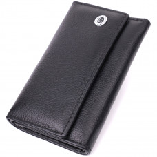 Вместительная ключница из натуральной кожи ST Leather Черный