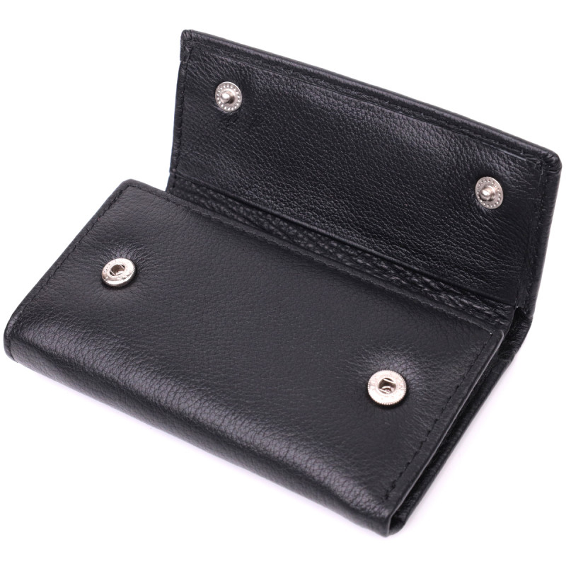 Вместительная ключница из натуральной кожи ST Leather Черный