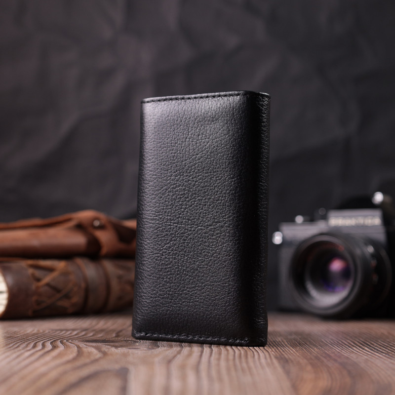 Вместительная ключница из натуральной кожи ST Leather Черный