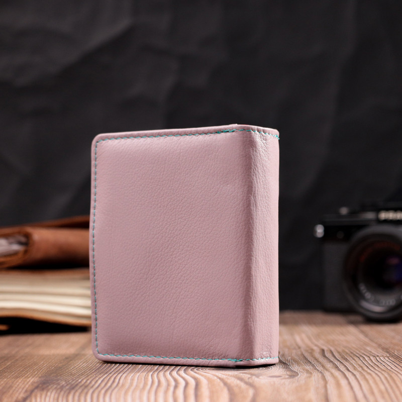 Гаманець з натуральної шкіри для жінок вертикального формату ST Leather Бежевий