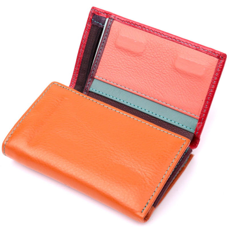 Стильный женский кошелек из качественной натуральной кожи ST Leather Разноцветный