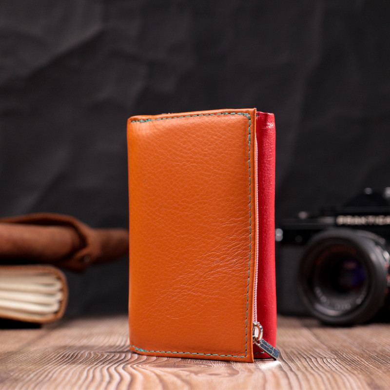 Стильный женский кошелек из качественной натуральной кожи ST Leather Разноцветный
