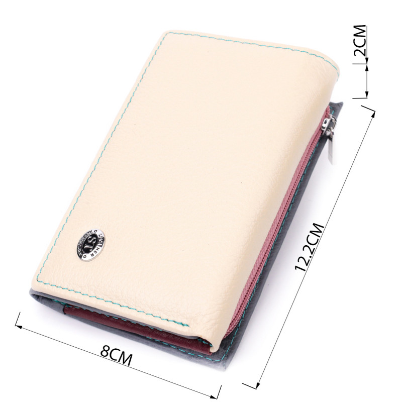 Надійний жіночий гаманець з якісної натуральної шкіри ST Leather Різнокольоровий