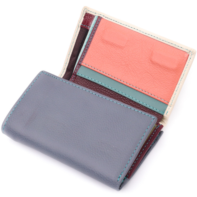 Надійний жіночий гаманець з якісної натуральної шкіри ST Leather Різнокольоровий