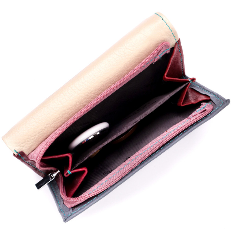 Надійний жіночий гаманець з якісної натуральної шкіри ST Leather Різнокольоровий