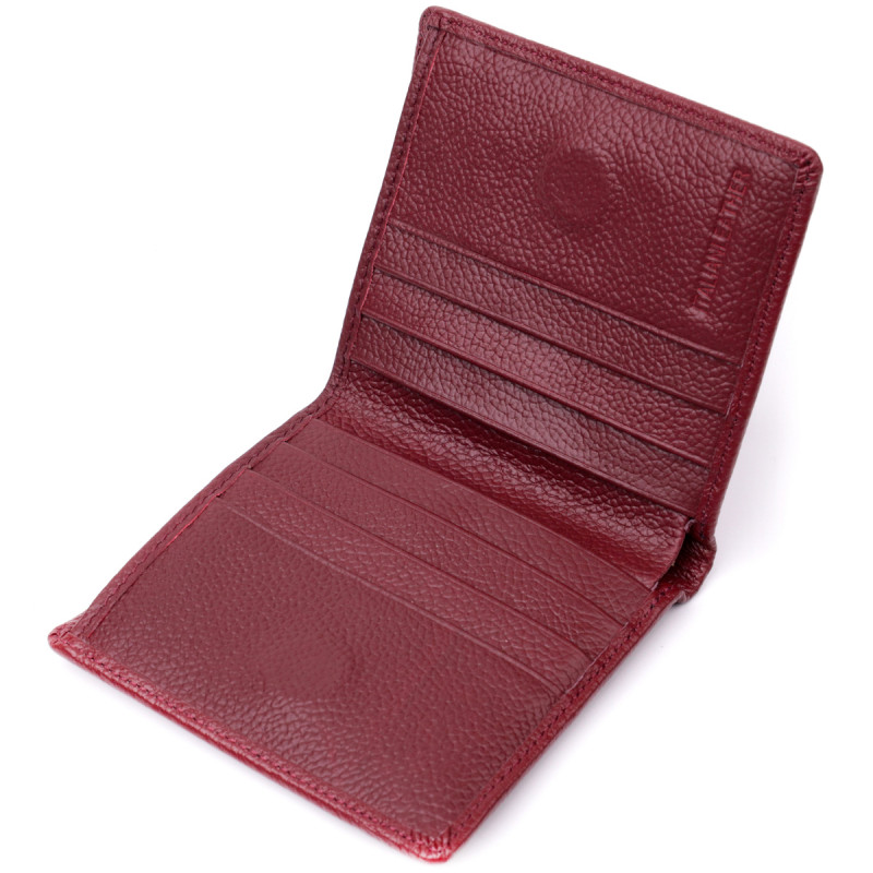 Маленький женский кошелек из натуральной кожи ST Leather Бордовый