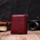 Маленький женский кошелек из натуральной кожи ST Leather Бордовый