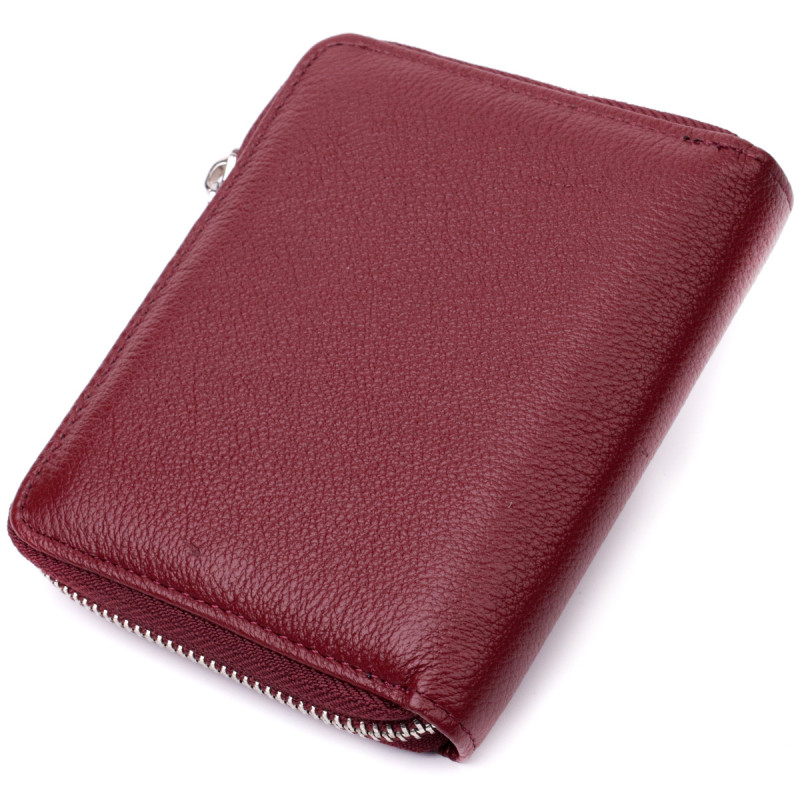 Практичный кошелек для женщин из натуральной кожи ST Leather Бордовый