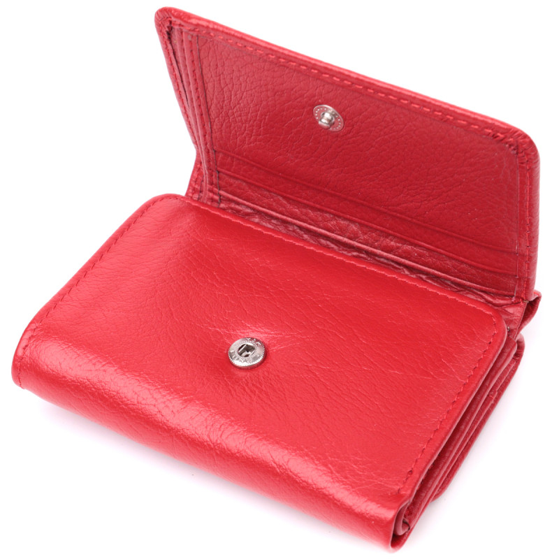 Кожаный яркий кошелек для женщин ST Leather Красный
