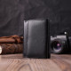 Кожаный лаконичный кошелек для женщин ST Leather Черный