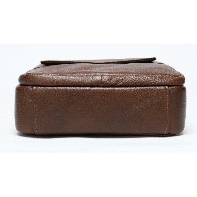 Сумка мужская зернистая Vintage Коричневая