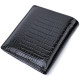 Женский фактурный кошелек из натуральной кожи ST Leather Черный
