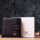 Компактный женский кошелек из натуральной кожи ST Leather Коричневый