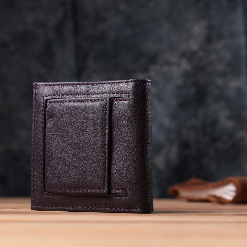 Компактный женский кошелек из натуральной кожи ST Leather Коричневый