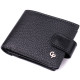 Стильне портмоне з люксової зернистої шкіри флотар GRANDE PELLE Чорний