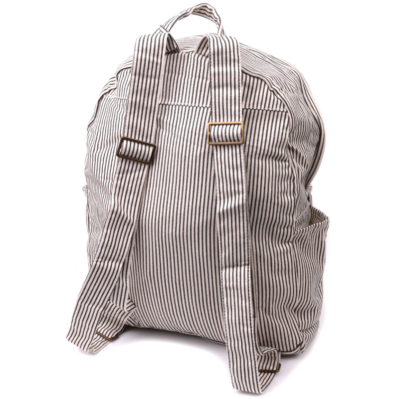 Летний женский рюкзак с качественного текстиля Vintage sale_ Молочный