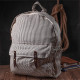 Летний женский рюкзак с качественного текстиля Vintage sale_ Молочный