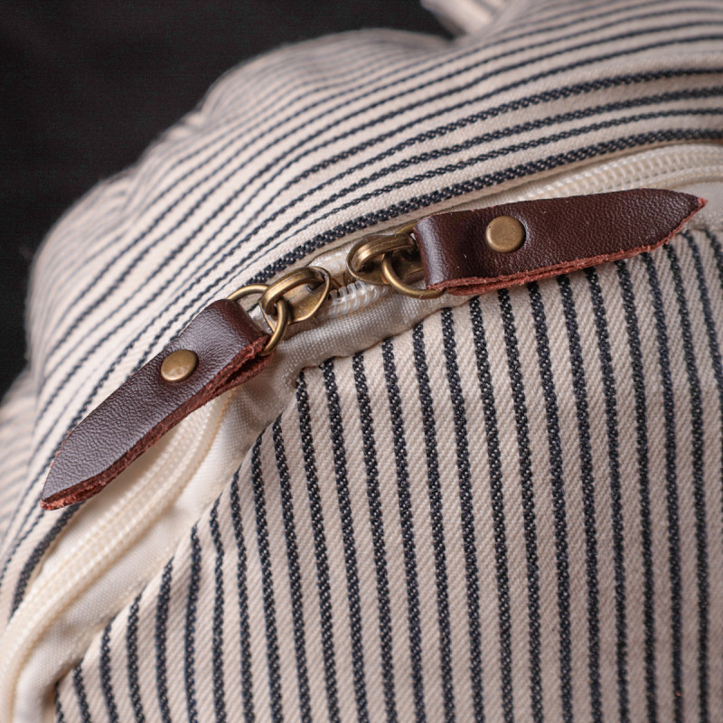 Летний женский рюкзак с качественного текстиля Vintage sale_ Молочный