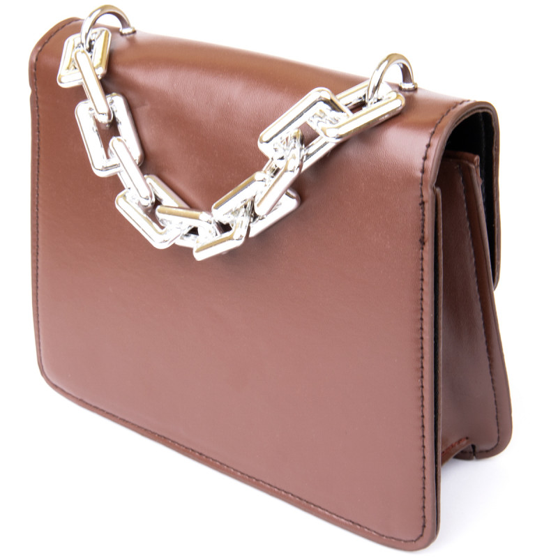 Горизонтальная сумка из кожзаменителя Vintage sale_ Коричневая