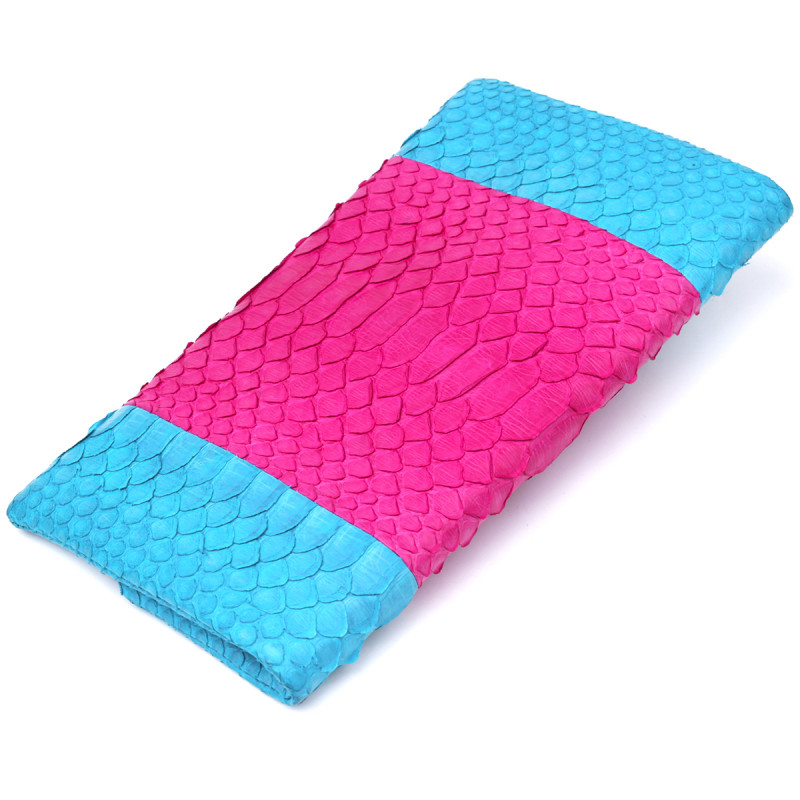Яркий женский клатч Snake Leather sale_ Розовый