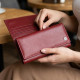 Місткий жіночий гаманець із натуральної шкіри ST Leather Бордовий